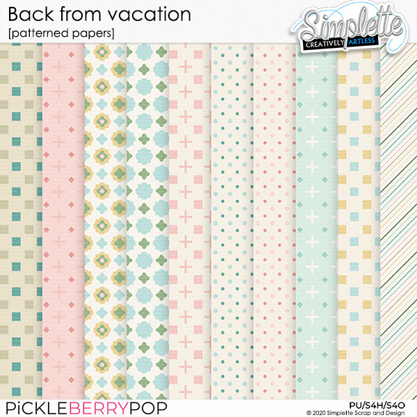 Back from Vacation (patterned papers)