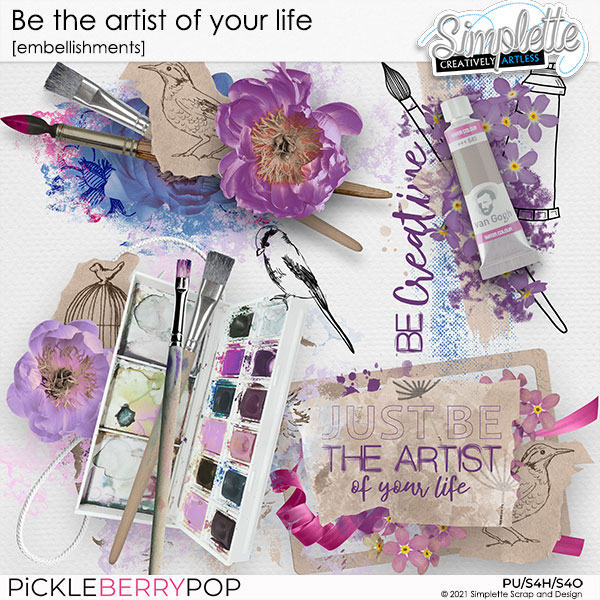 Be the artist of your life (embellishments) by Simplette