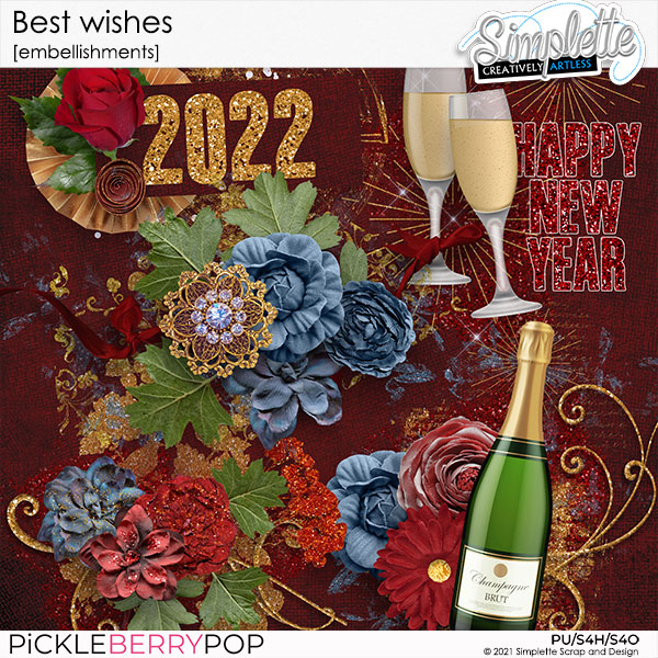 Best Wishes (embellishments) by Simplette