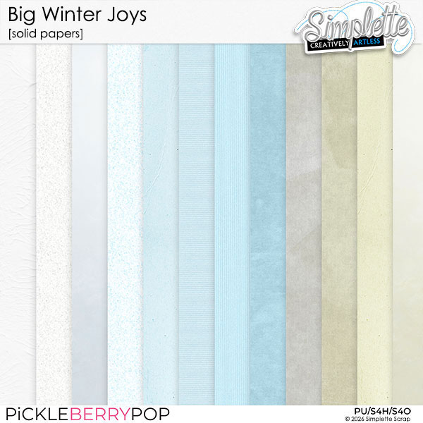 Big Winter Joys (solid papers) by Simplette