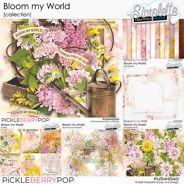 Mintay Papers | Beauty in Bloom Scrapbook Collection Kit