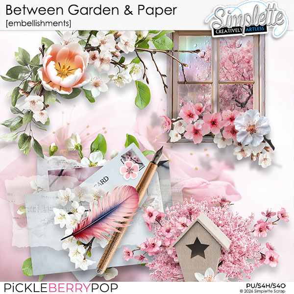 Between Garden and Paper (embellishments) by Simplette