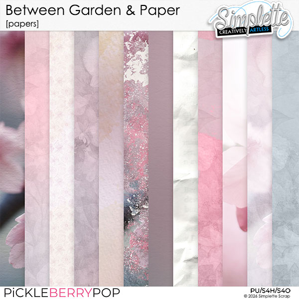 Between Garden and Paper (papers) by Simplette