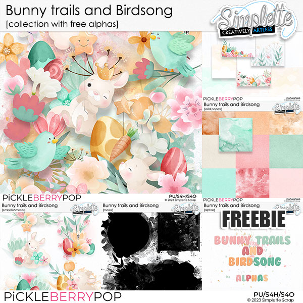 Bunny Trails and Birdsong (collection with FREE pack offered) by Simplette