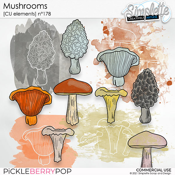 Mushrooms (CU elements) 178 by Simplette