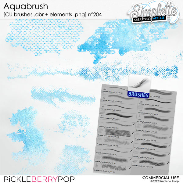 Aquabrush (CU brushes and elements) 204 by Simplette