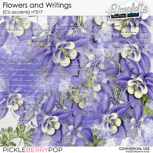 Flowers and Writings (CU accents) 217 by Simplette