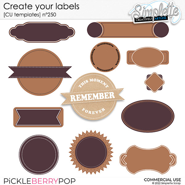 Create your labels (CU templates) 250 by Simplette