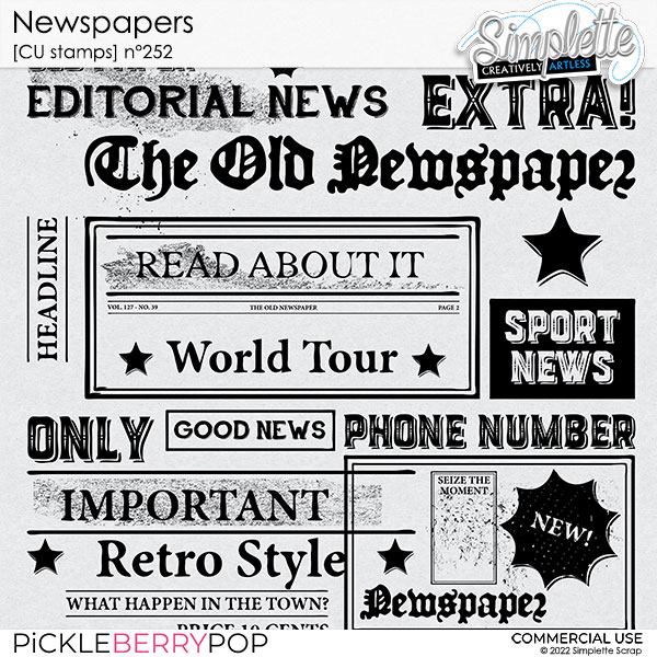 Newspapers (CU stamps) 252 by Simplette