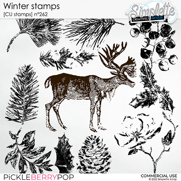 Winter Stamps (CU overlays) 262 by Simplette