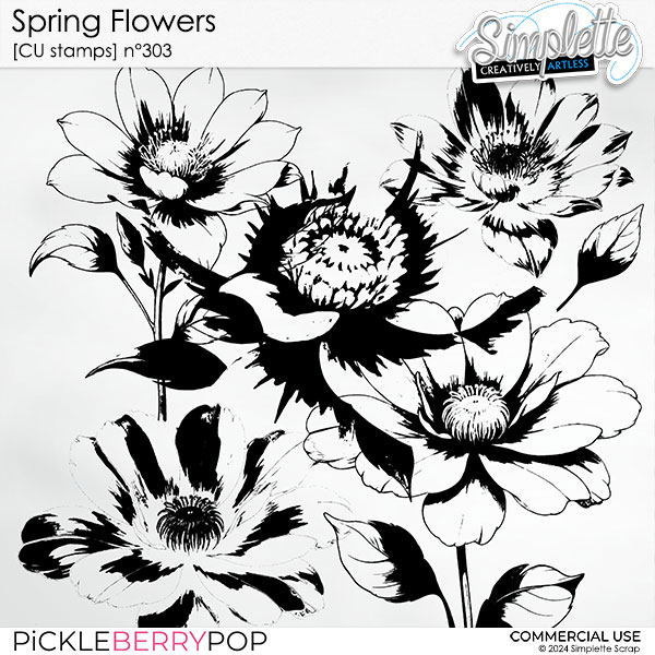 Spring Flowers (CU stamps) 303 by Simplette