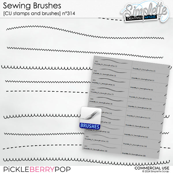 Sewing Brushes (CU brushes and stamps) 314 by Simplette