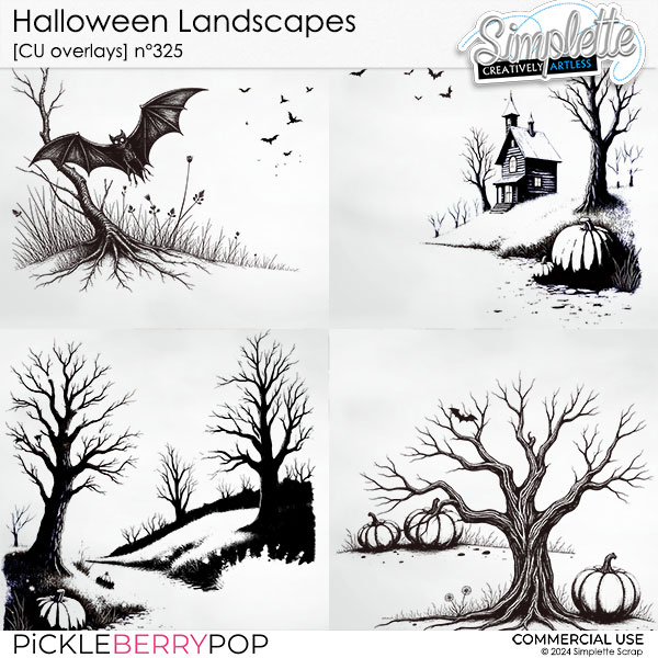 Halloween Landscapes (CU overlays) 325 by Simplette