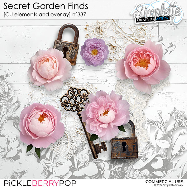 Secret Garden Finds (CU elements and overlay) 337 by Simplette