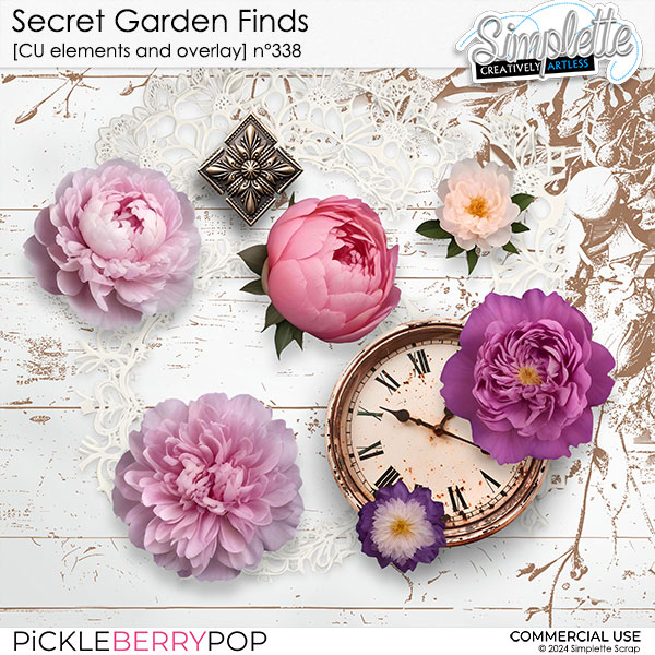 Secret Garden Finds (CU elements and overlay) 338 by Simplette