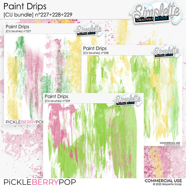 Paint Drips (CU BUNDLE) 227 228 229 by Simplette