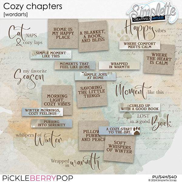 Cozy Chapters (wordarts) by Simplette