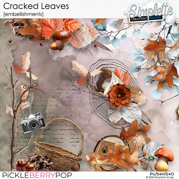 Cracked Leaves (embellishments) by Simplette