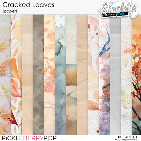 Cracked Leaves (papers) by Simplette