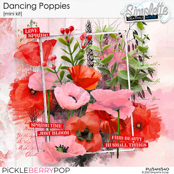 Dancing Poppies (mini kit) by Simplette