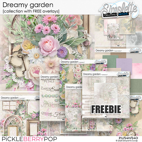 Dreamy Garden (collection with FREE overlays) by Simplette