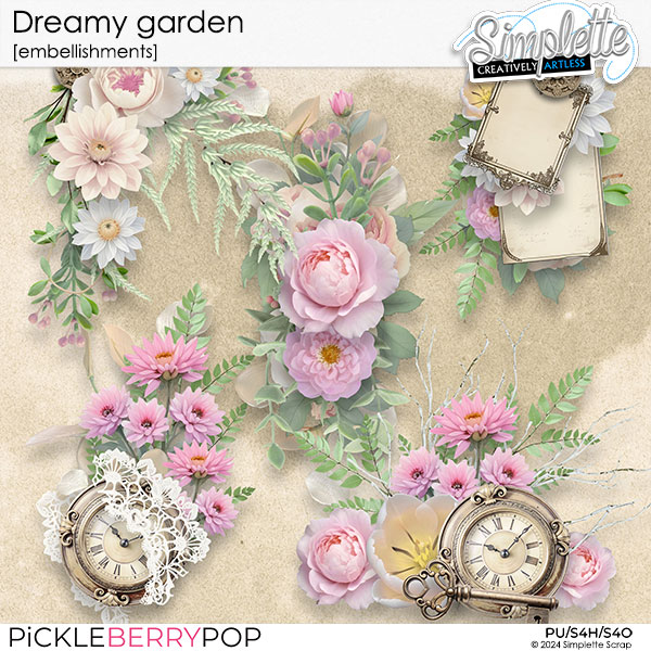 Dreamy Garden (embellishments) by Simplette