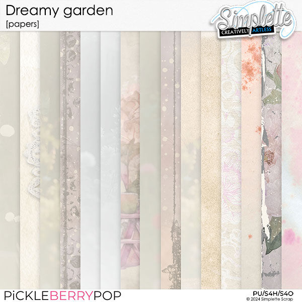 Dreamy Garden (papers) by Simplette