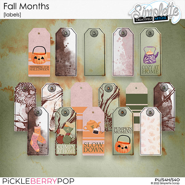 Fall Months (labels) by Simplette