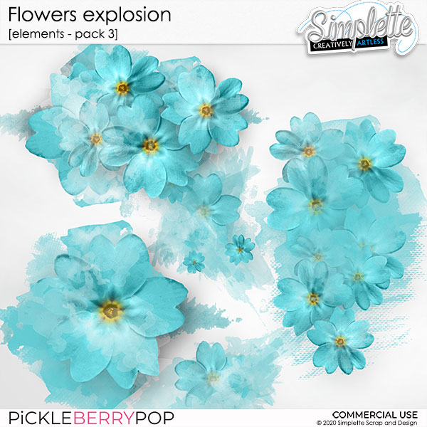 Flowers Explosion - pack 3 (CU elements)