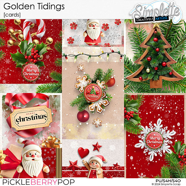 Golden Tidings (cards) by Simplette