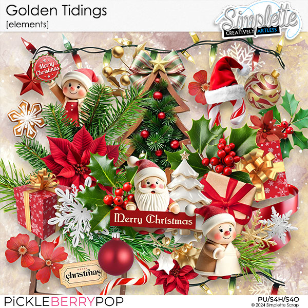 Golden Tidings (elements) by Simplette