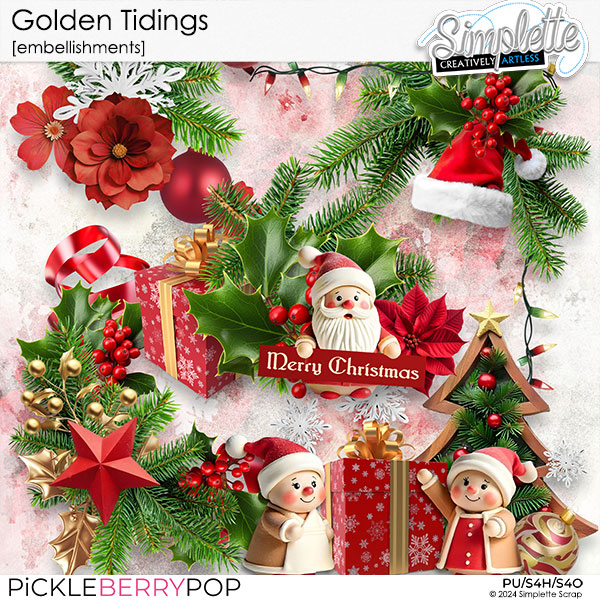 Golden Tidings (embellishments) by Simplette