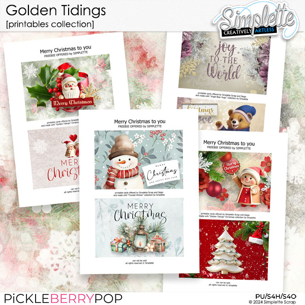 Golden Tidings (printables) by Simplette