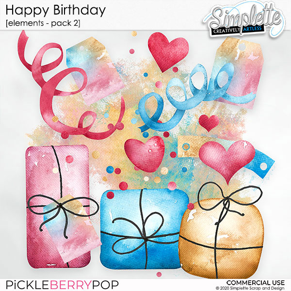 Happy Birthday (CU elements) pack 2