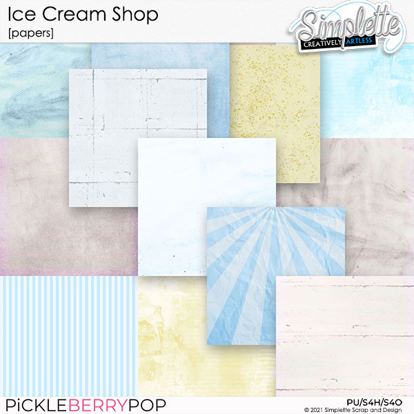 Ice Cream Shop (papers) by Simplette