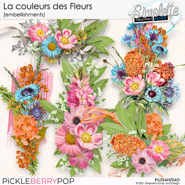 La couleur des Fleurs (embellishments) by Simplette