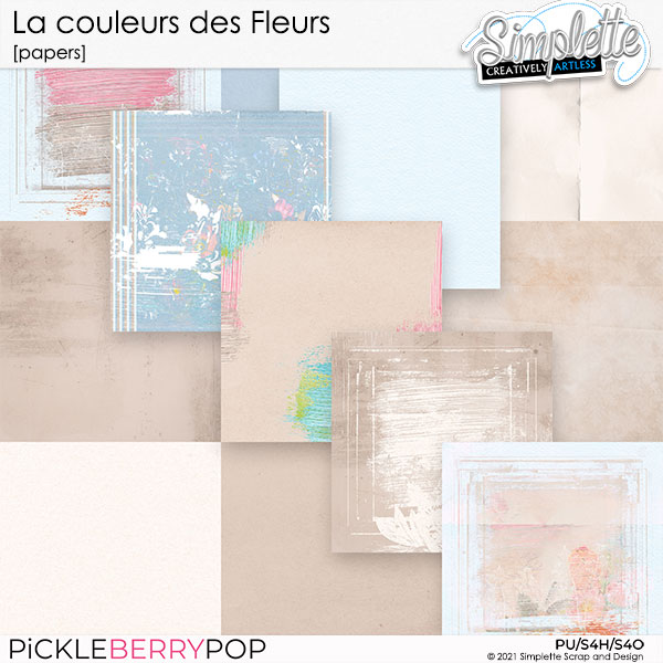 La couleur des Fleurs (papers) by Simplette