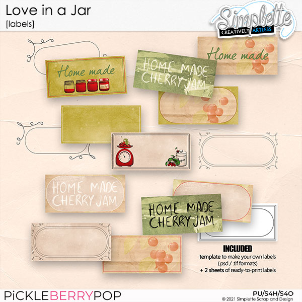 Love in a Jar (labels) by Simplette