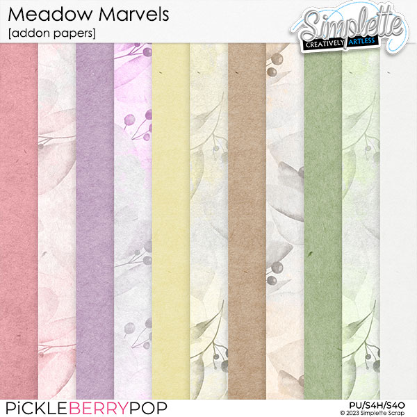 Meadow Marvels (addon papers) by Simplette