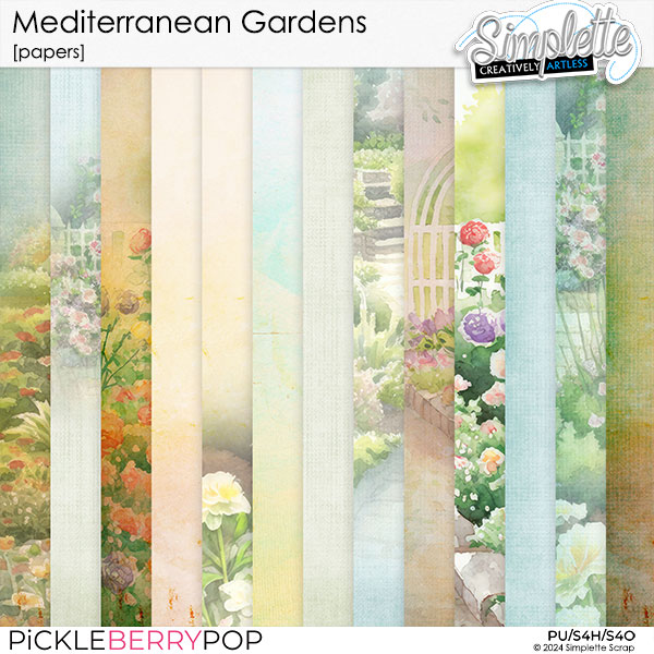 Mediterranean Gardens (papers) by Simplette