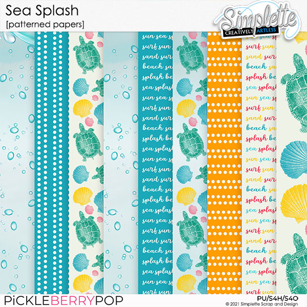 Sea Splash (patterned papers) by Simplette