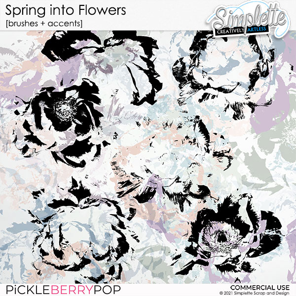 Spring into Flowers (CU brushes + elements) by Simplette