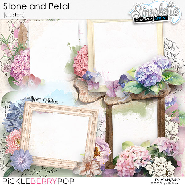 Stone and Petal (clusters) by Simplette