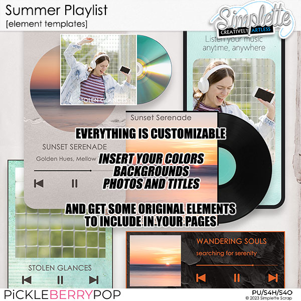 Summer Playlist (element templates) by Simplette