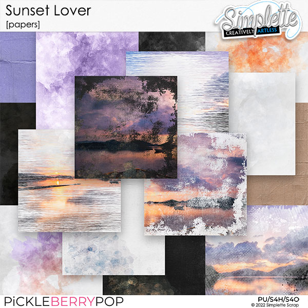 Sunset Lover (papers) by Simplette