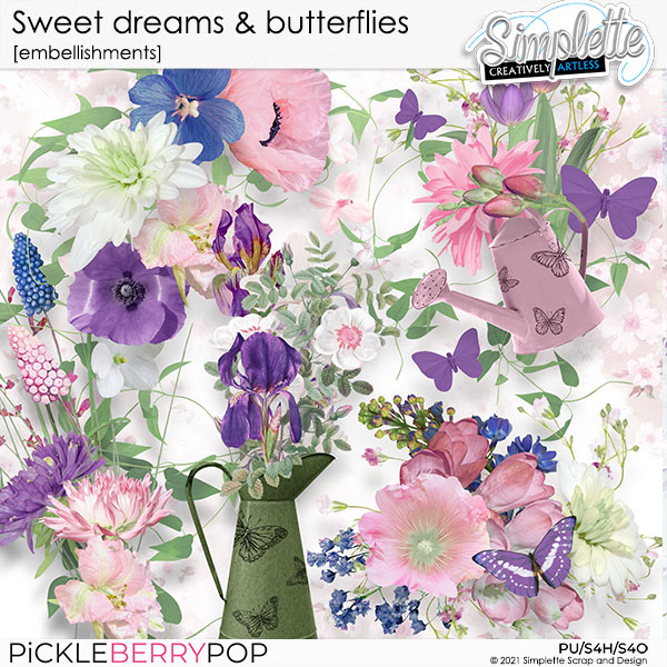 Sweet Dreams and Butterflies (embellishments) by Simplette