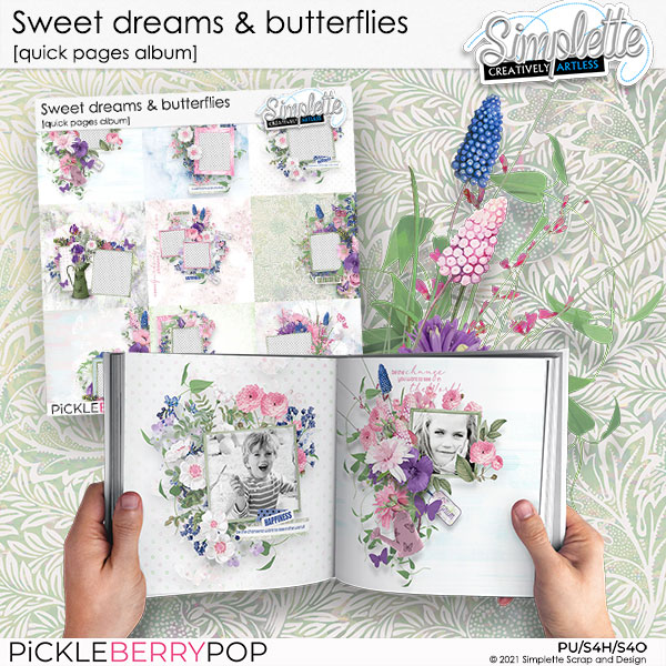 Sweet Dreams and Butterflies (quick pages album) by Simplette