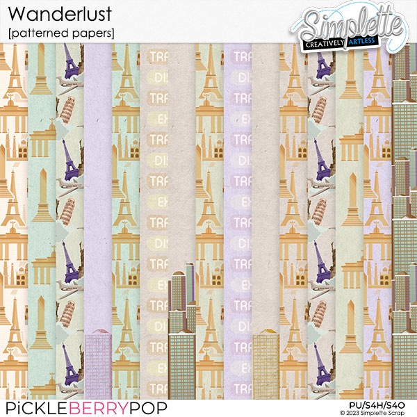 Wanderlust (patterned papers) by Simplette