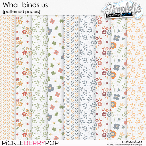 What binds us (patterned papers)