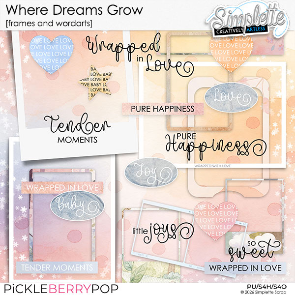 Where Dreams Grow (frames and wordarts) by Simplette